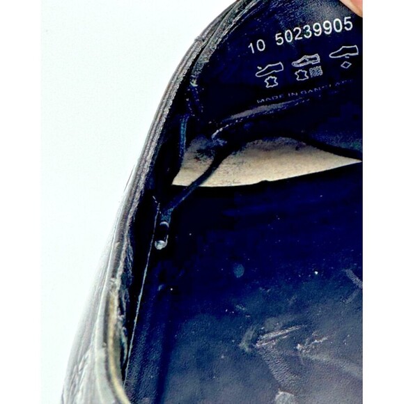 Hugo Boss Wingtip Derby Shoes Mens 10 Black Leather Dress Shoe EUC main image 5